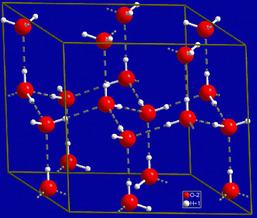 Hexagonális jégkristály szerkezete